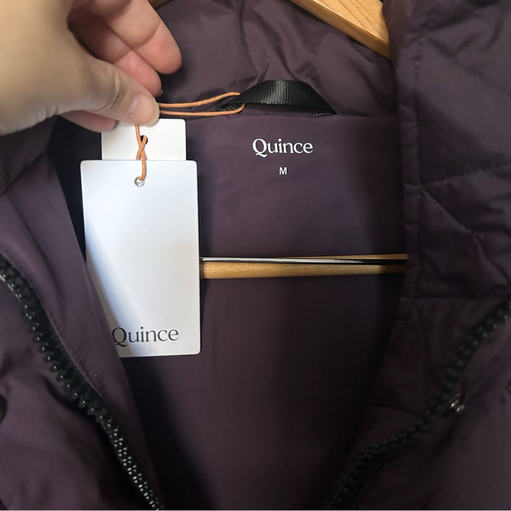 NWT Quince Resposible Down Long Puffer Coat - Deep Medium - Picture 7 of 8